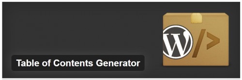 Table of Contents Generator